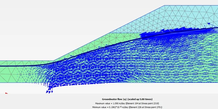 Illustrative image of Slope failure analysis in Mackay