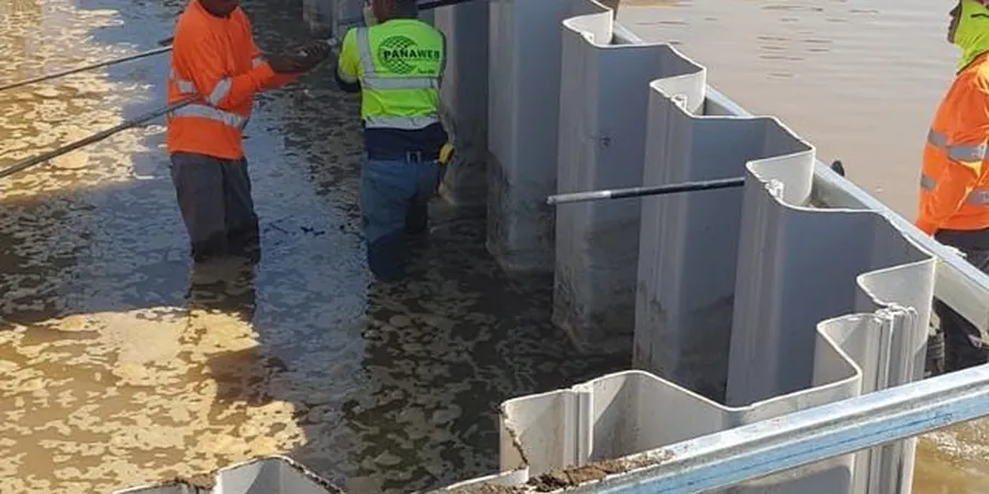 Illustrative image of Sheet pile wall design in Mackay